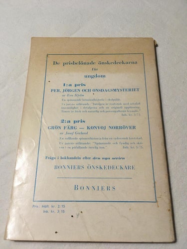 Svartskäggs Hemlighet Pojkarnas Julbok 1953 J.Meade Falkner