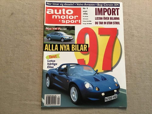 AUTO MOTOR & SPORT NR 9 1996 ALLA NYA BILAR 97,VOLVO AMAZON,MERCEDES C250 TDT