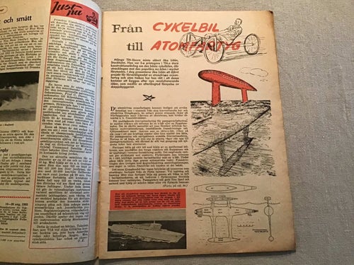 TEKNIK FÖR ALLA NR 17 1955 ATOMFARTYG,TELLEBORG GUMMIFABRIK AB,DÄCK,FLYG