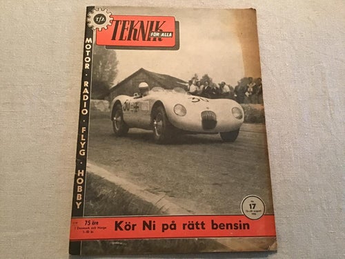 TEKNIK FÖR ALLA NR 17 1955 ATOMFARTYG,TELLEBORG GUMMIFABRIK AB,DÄCK,FLYG