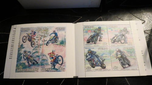 Motorcykel sport Frimärkshäfte samlarsak