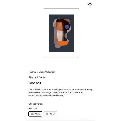 Fint skick! The Poster club x Atelier Cph / affisch / abstrakt kubism konst