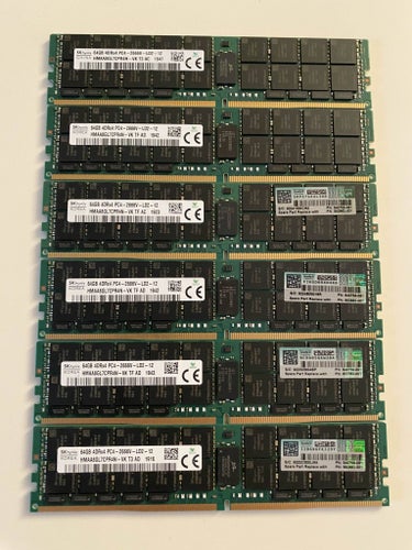 SK hynix 6X64GB DDR4 sever ram