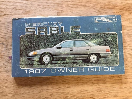 1987 Mercury Sable Owner Guide