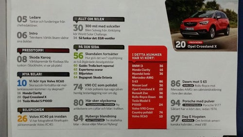 Teknikens Värld nr 13 2017: Volvo XC60, Opel Crossland X, Tesla Model S P100D
