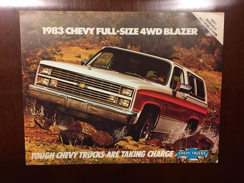 Försäljningsbroschyr Chevrolet Full-size 4WD Blazer 1983