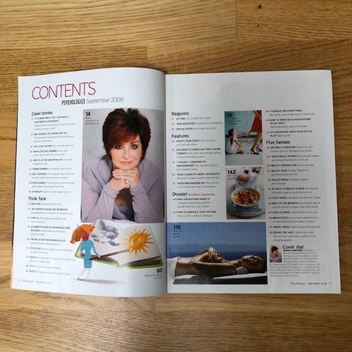 Psychologies Magazine September 2009 - Sharon Osbourne Front Cover