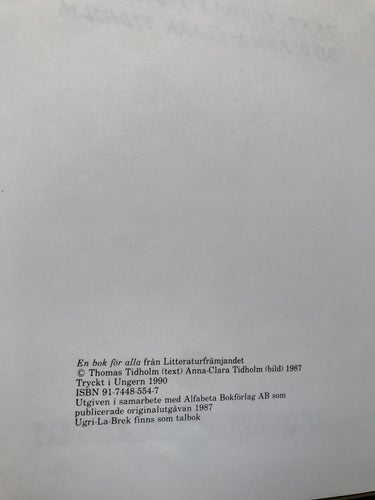 RESAN TILL UGRI-LA-BREK Thomas Anna-Clara Tidholm 1987