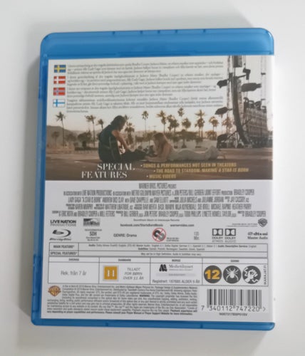 A Star Is Born Blu-ray / Bradley Cooper, Lady Gaga / Svensk Text / Fint Skick