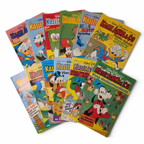 Kalle Anka & Co Serietidningar - 12 st 1984-1985