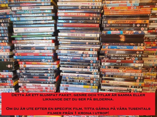 LAGERRENSNING - 160+ BLANDADE FILMER (1 flyttkartong) till DVD