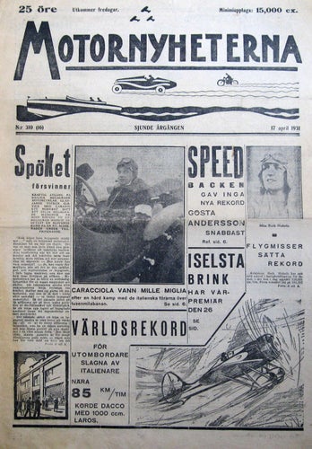 Motornyheterna 1931-16 Mille Miglia..Mc Motorcykel FN