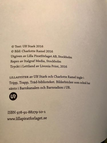 LILLASYSTER Ulf Stark Charlotte Ramel 2016