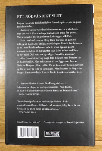 Peter Robinson Ett nödvändigt slut Inbunden Nyskick!