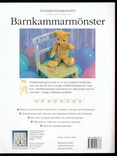 Barnkammarmönster - bok med färdiga schabloner