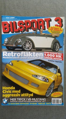 Bilsport nr 3 2005: VW Typ 1 Cab, Gatbilar Uppsala, BMW Sport Club i Superstage