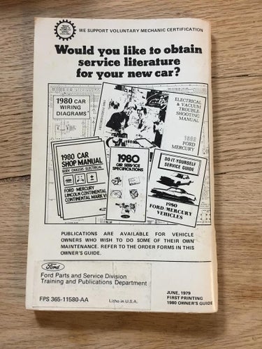 1980 Mercury Owner Guide