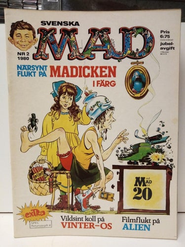Svenska Mad 1980 nr 2. Very Fine