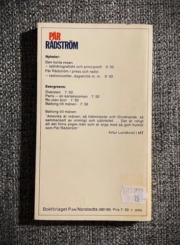 Pär Rådström - Ballong till månen