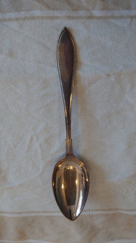 Stor Uppläggningssked Svensk Spets Nysilver Vintage Retro