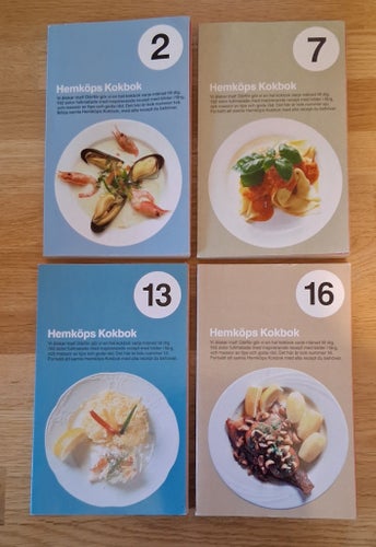 Bokpaket Hemköps kokbok nr 2/7/13/16