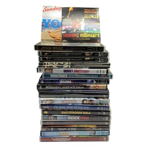 Parti ca 18 st DVD Filmer Svensk Engelsk Drama Komedi Action Klassiker
