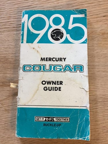 1985 Mercury Cougar Owner Guide