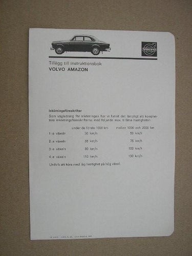 VOLVO Tillägg Instruktionsbok Amazon