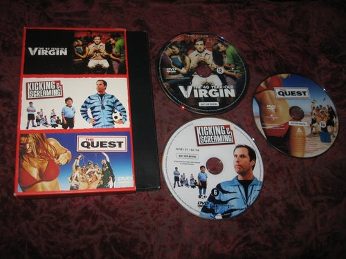 THE 40 YEAR OLD VIRGIN + KICKING & SCREAMING + THE QUEST(STEVE CARELL)3-DISC DVD