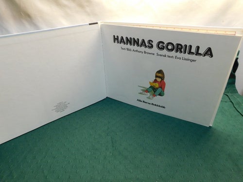 Hannas Gorilla " Alla Barns Bokklubb " Barnbok nr 1