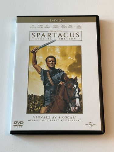 Spartacus (2-disc, 1960 med Kirk Douglas). Begagnad DVD