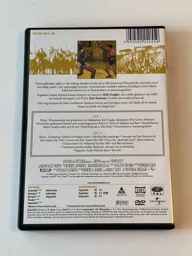 Spartacus (2-disc, 1960 med Kirk Douglas). Begagnad DVD