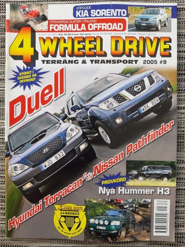 4 Wheel Drive nr 9 2005: Nissan Pathfinder, Hyundai Terracan, Hummer H3, Sorento