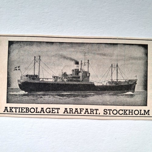 Tidningsurklipp Aktiebolaget Arafart, Stockholm År 1953