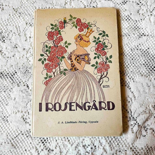 I rosengård - Helfrid Selldin - Antik 1924 Vintage retro