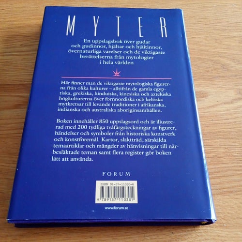 MYTER,EN UPPSLAGSBOK, Inbunden, Toppskick!