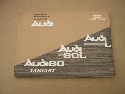 Instruktionsbok AUDI 80 L