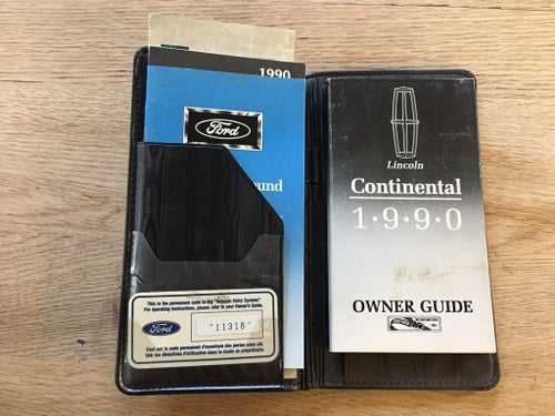 1990 Lincoln Continental Owner Guide