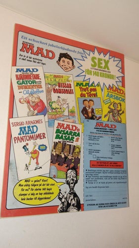 Svenska Mad 1990 nr 3 + färgextra: Bad Boy och Rubin. Very Fine