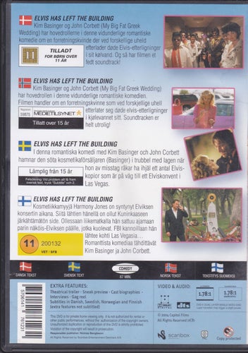 DVD / Elvis Has Left The Building / Kim Basinger, John Corbett / Nära Nyskick