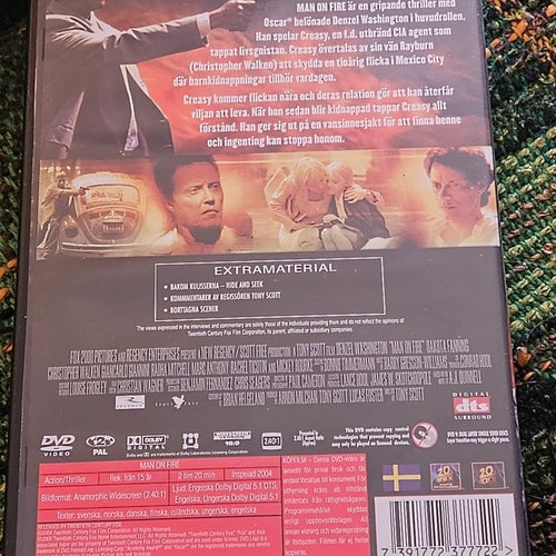MAN ON FIRE - DVD ,SV TEXT