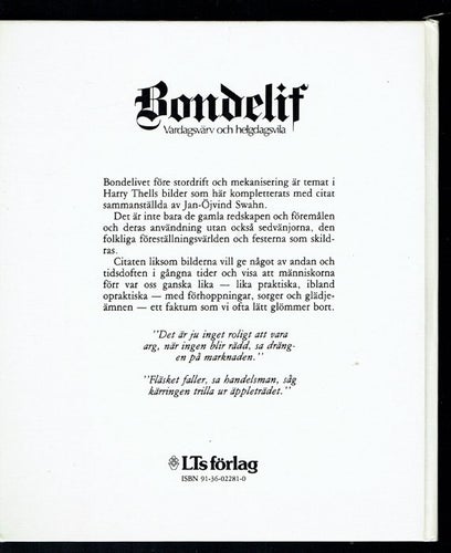 Bondelif - Vardagsvärv och helgdagsvila