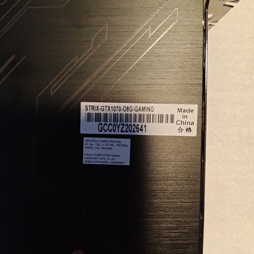 ASUS GeForce GTX 1070 ROG Strix Gaming 1 av 2