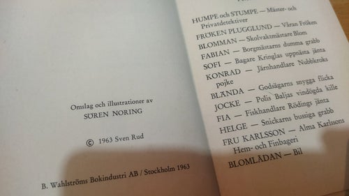 Humpe Och Stumpe Och Skolspöket - Sven Rud, Wahlströms 197