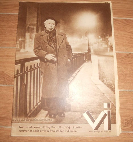 Vi nr16 1951 Ivar Lo-Johansson omslaget