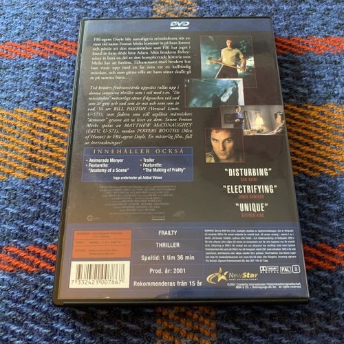 Frailty | DVD | 2001 Matthew McConaughey Bill Paxton