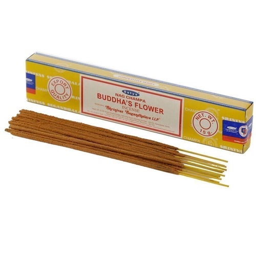 1 x Nag Champa BUDDHAS FLOWER - Rökelsepinnar, Incense,Rökelser, Rökelse 15g
