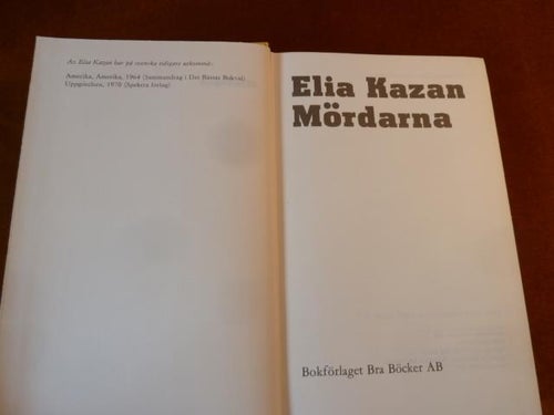 MÖRDARNA, E. KAZAN, 1973,  BÖCKER