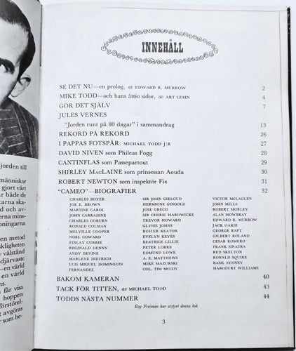 JORDEN RUNT PÅ 80 DAGAR 1957 (1A UTG) Fint skick OVANLIG TITEL! JULES VERNE FILM