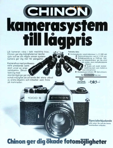 CHINON - KAMERASYSTEM, REKLAMANNONS 1974